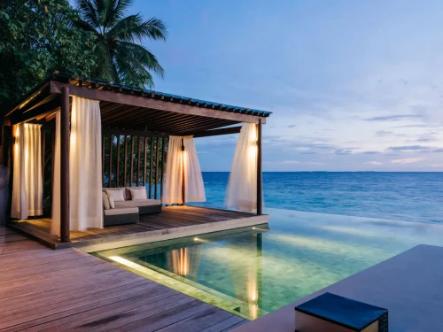 Sunset in the Beach Pool Villa - SeyExclusive.com